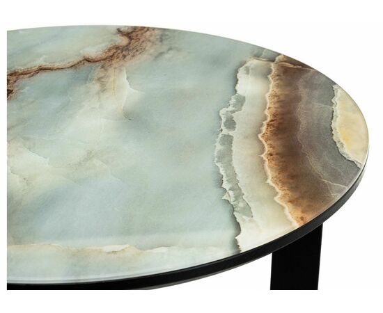 Стол стеклянный Роб D-450 мрамор голубой, изображение 4 | Интернет магазин мебели и декора LifeDekor