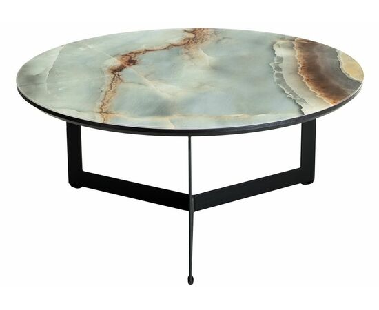 Стол стеклянный Роб D-700 мрамор голубой, изображение 2 | Интернет магазин мебели и декора LifeDekor