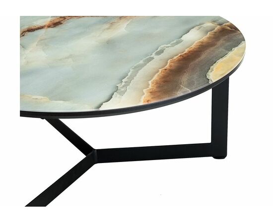 Стол стеклянный Роб D-700 мрамор голубой, изображение 3 | Интернет магазин мебели и декора LifeDekor