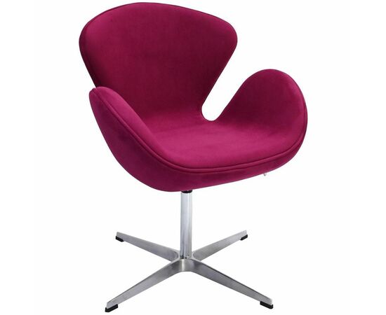 Кресло SWAN STYLE CHAIR винный, искусственная замша | Интернет магазин мебели и декора LifeDekor