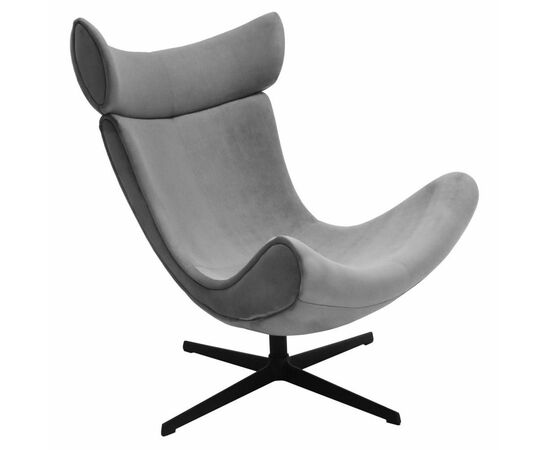 Кресло TORO серый, искусственная замша | Интернет магазин мебели и декора LifeDekor