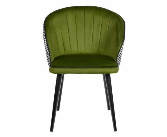 Стул Paola зеленый с жаккардом, изображение 2 | Интернет магазин мебели и декора LifeDekor