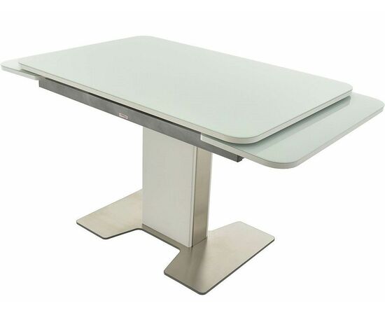 Стол «Тайбэй» стекло OPTI белое, каркас белый, изображение 3 | Интернет магазин мебели и декора LifeDekor