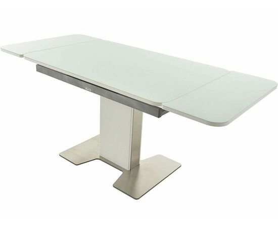 Стол «Тайбэй» стекло OPTI белое, каркас белый, изображение 4 | Интернет магазин мебели и декора LifeDekor