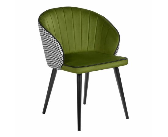 Стул Paola зеленый с жаккардом | Интернет магазин мебели и декора LifeDekor