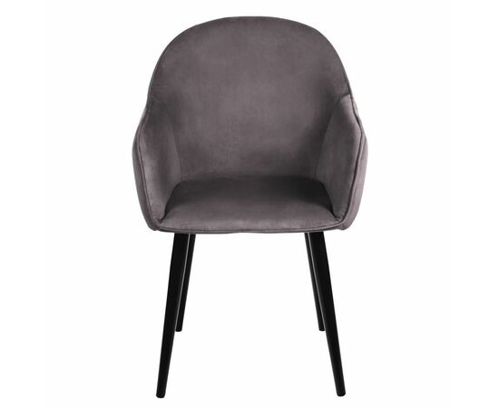 Стул Frida тёмно-серый велюр, изображение 2 | Интернет магазин мебели и декора LifeDekor