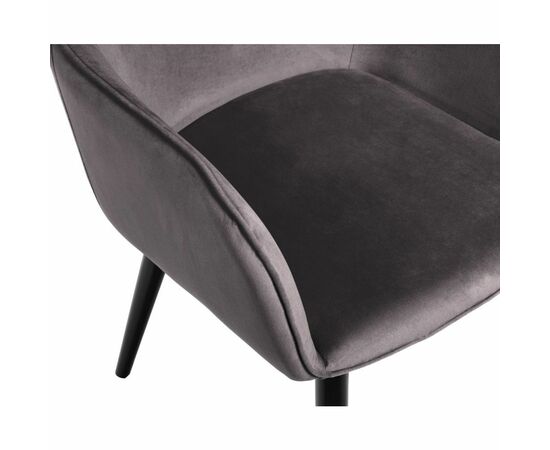 Стул Frida тёмно-серый велюр, изображение 6 | Интернет магазин мебели и декора LifeDekor