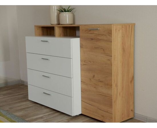 Комод «Невио-1» 1д4ящ, Дуб крафт золотой/белый, изображение 4 | Интернет магазин мебели и декора LifeDekor