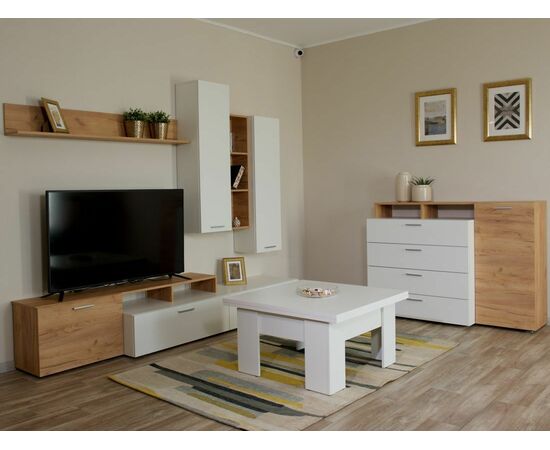 Комод «Невио-1» 1д4ящ, Дуб крафт золотой/белый, изображение 11 | Интернет магазин мебели и декора LifeDekor