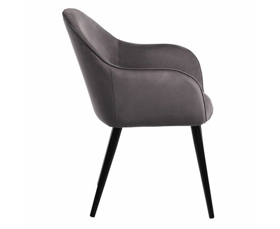 Стул Frida тёмно-серый велюр, изображение 3 | Интернет магазин мебели и декора LifeDekor