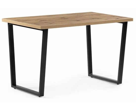 Стол деревянный Лота Лофт 120 25 мм дуб вотан / матовый черный | Интернет магазин мебели и декора LifeDekor