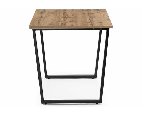 Стол деревянный Лота Лофт 120 25 мм дуб вотан / матовый черный, изображение 4 | Интернет магазин мебели и декора LifeDekor