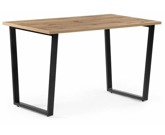 Стол деревянный Лота Лофт 140 25 мм дуб вотан / матовый черный | Интернет магазин мебели и декора LifeDekor