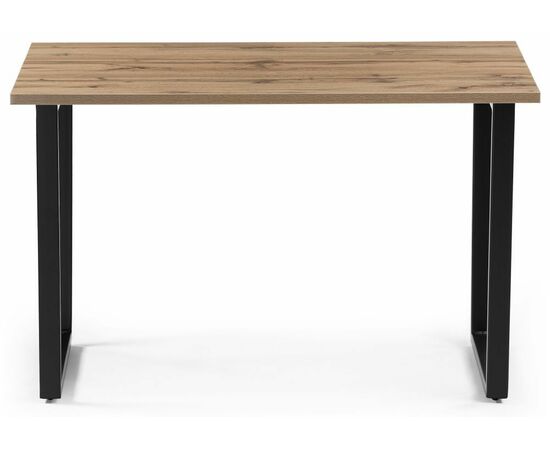 Стол деревянный Лота Лофт 140 25 мм дуб вотан / матовый черный, изображение 3 | Интернет магазин мебели и декора LifeDekor