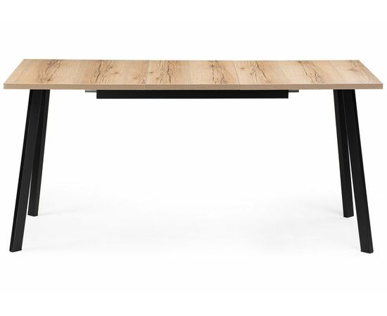 Стол деревянный Колон Лофт 120 25 мм дуб делано светлый / матовый черный, изображение 3 | Интернет магазин мебели и декора LifeDekor