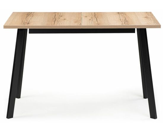 Стол деревянный Колон Лофт 120 25 мм дуб делано светлый / матовый черный, изображение 4 | Интернет магазин мебели и декора LifeDekor