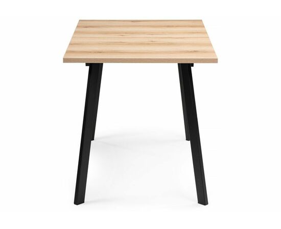 Стол деревянный Колон Лофт 120 25 мм дуб делано светлый / матовый черный, изображение 5 | Интернет магазин мебели и декора LifeDekor