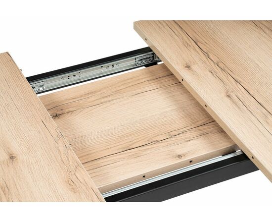 Стол деревянный Колон Лофт 120 25 мм дуб делано светлый / матовый черный, изображение 8 | Интернет магазин мебели и декора LifeDekor