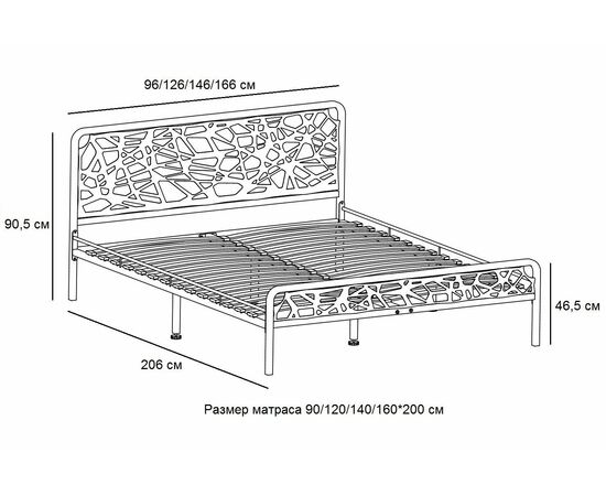 Кровать КМД 16 ОРИОН 140 белый, изображение 6 | Интернет магазин мебели и декора LifeDekor