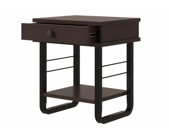 Тумба прикроватная ГРЕТА ММД 205 чёрный/венге, изображение 5 | Интернет магазин мебели и декора LifeDekor