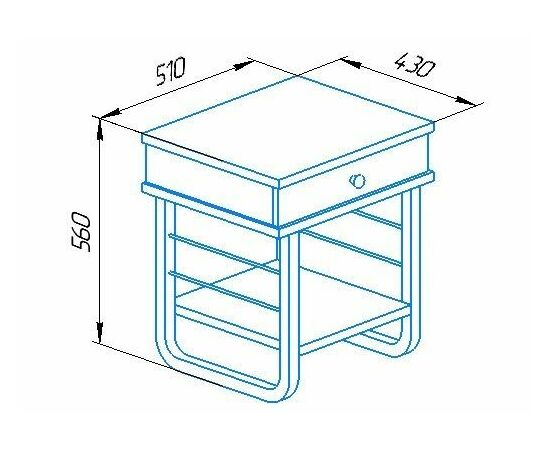 Тумба прикроватная ГРЕТА ММД 205 чёрный/дуб вотан, изображение 4 | Интернет магазин мебели и декора LifeDekor