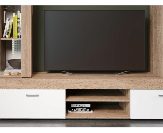 Стенка «Орфей», Дуб сонома/белый, изображение 8 | Интернет магазин мебели и декора LifeDekor