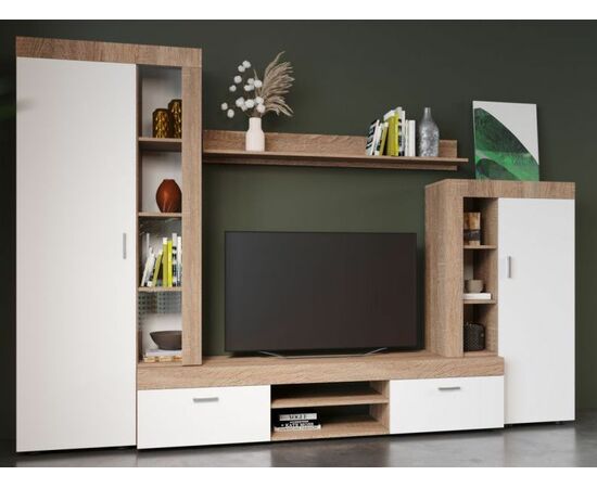 Стенка «Орфей», Дуб сонома/белый | Интернет магазин мебели и декора LifeDekor