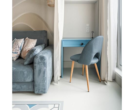 Стул Cleo сине-серый, Цвет: Сине-серый, изображение 6 | Интернет магазин мебели и декора LifeDekor