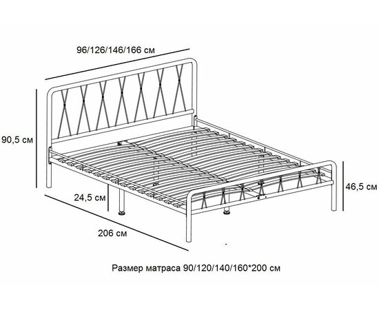 Кровать КМД 18 КЛЭР 140 белый, изображение 3 | Интернет магазин мебели и декора LifeDekor