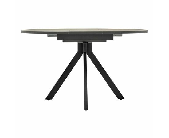 Стол Rudolf круглый раскладной 100-130x100x75см, Бетон слюда, чёрный, изображение 7 | Интернет магазин мебели и декора LifeDekor