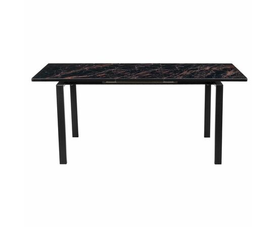 Стол Areal раскладной 140-180х80х75 чёрный мрамор с чёрными ножками, изображение 6 | Интернет магазин мебели и декора LifeDekor