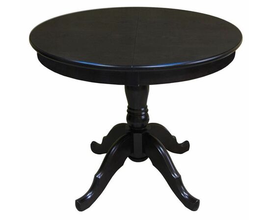 Стол обеденный раздвижной Круглый D1000  (Венге/массив березы, МДФ, ШПОН) | Интернет магазин мебели и декора LifeDekor