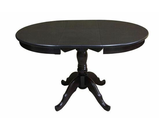 Стол обеденный раздвижной Круглый D1000  (Венге/массив березы, МДФ, ШПОН), изображение 2 | Интернет магазин мебели и декора LifeDekor