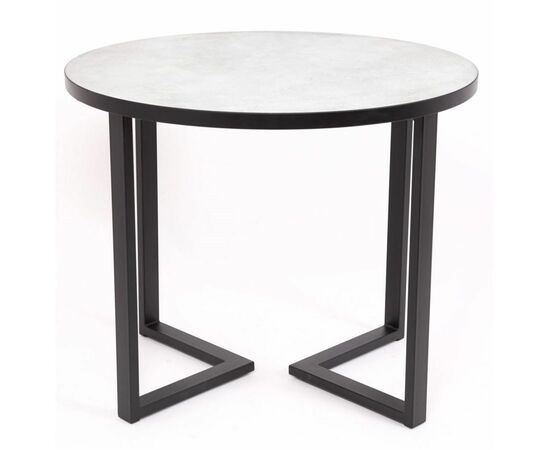 Стол круглый "Лофт Зиг-Заг" (ЛДСП 32 мм /Мрамор сетте 1468/ кромка чёрная), изображение 3 | Интернет магазин мебели и декора LifeDekor