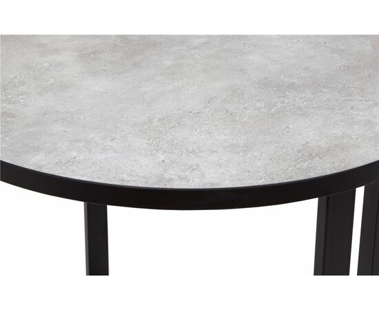 Стол круглый "Лофт Зиг-Заг" (ЛДСП 32 мм /Мрамор сетте 1468/ кромка чёрная), изображение 4 | Интернет магазин мебели и декора LifeDekor