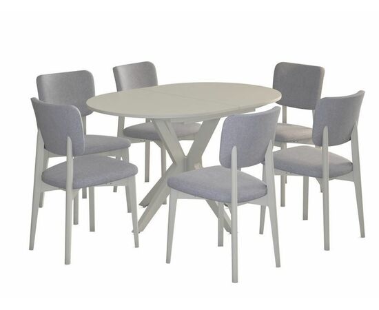 Стол обеденный овальный раздвижной Астерия (Эмаль 11 /шпон Бук) 1300(1750)*900, изображение 4 | Интернет магазин мебели и декора LifeDekor