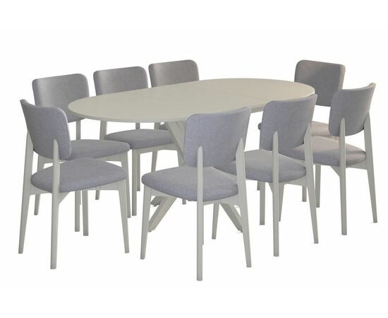 Стол обеденный овальный раздвижной Астерия (Эмаль 11 /шпон Бук) 1300(1750)*900, изображение 5 | Интернет магазин мебели и декора LifeDekor