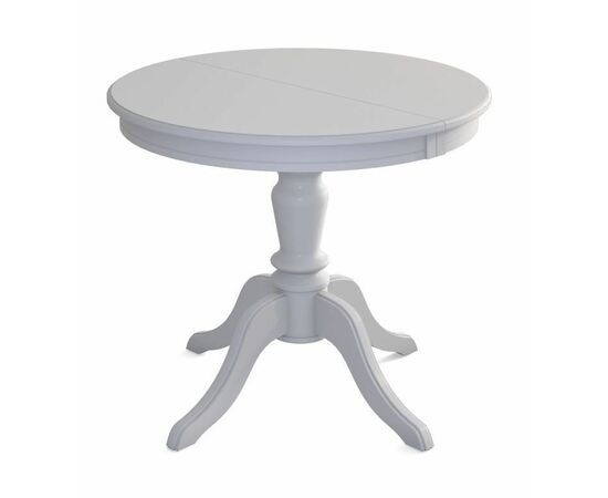 Стол обеденный круглый раздвижной Эгина-2 (Белый/шпон бук) тип 2 | Интернет магазин мебели и декора LifeDekor