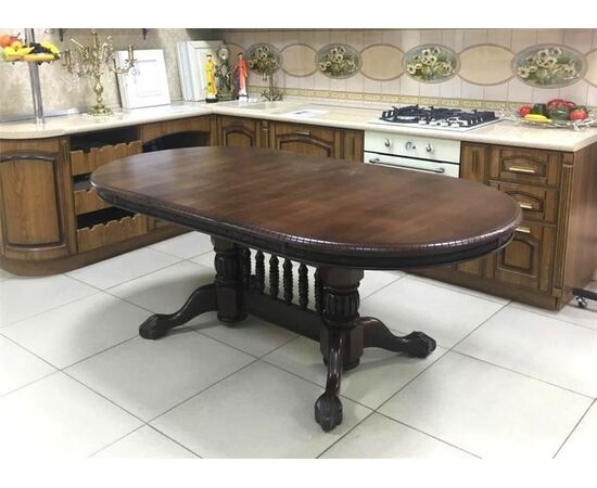 Стол "АЗИЯ-Big" (темный орех, матовый/200х240х280 х106 см.) | Интернет магазин мебели и декора LifeDekor