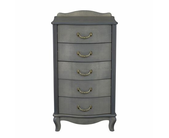 Комод "Джульетта" узкий 5 ящ.(серый ясень) Вис, изображение 2 | Интернет магазин мебели и декора LifeDekor