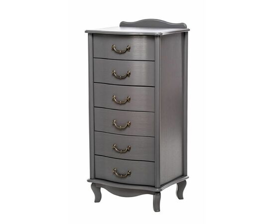 Комод "Джульетта" узкий 6 ящ. (серый ясень) Вис | Интернет магазин мебели и декора LifeDekor