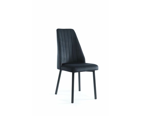 Кухонный стул SHADO Мокка Стандарт № 10 ткань кабрио №17, Цвет обивки: Черный, Цвет каркаса: черный | Интернет магазин мебели и декора LifeDekor