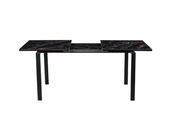 Стол Areal раскладной 140-180х80х75 чёрный мрамор с чёрными ножками, изображение 4 | Интернет магазин мебели и декора LifeDekor