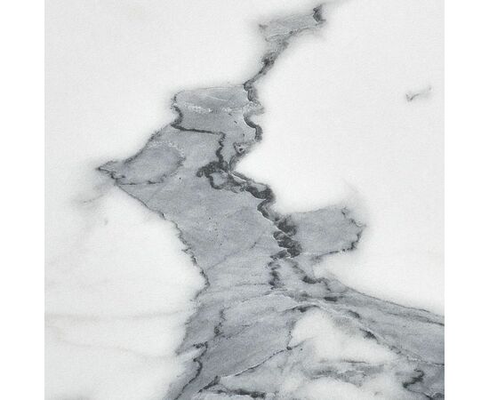 Стол Rudolf круглый раскладной 100-130x100x75см, белый мрамор, чёрный, изображение 12 | Интернет магазин мебели и декора LifeDekor