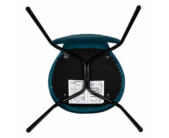 Стул Seven Style тёмно-бирюзовый велюр с чёрными ножками, изображение 8 | Интернет магазин мебели и декора LifeDekor