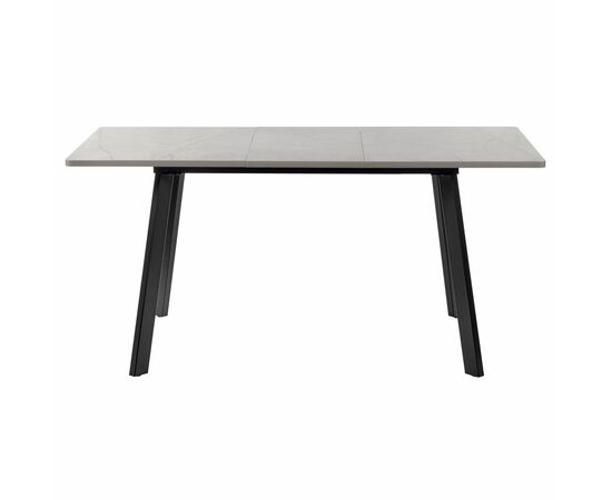 Стол Dublin раскладной 120-160х80х75 серый мрамор с чёрными ножками, изображение 8 | Интернет магазин мебели и декора LifeDekor