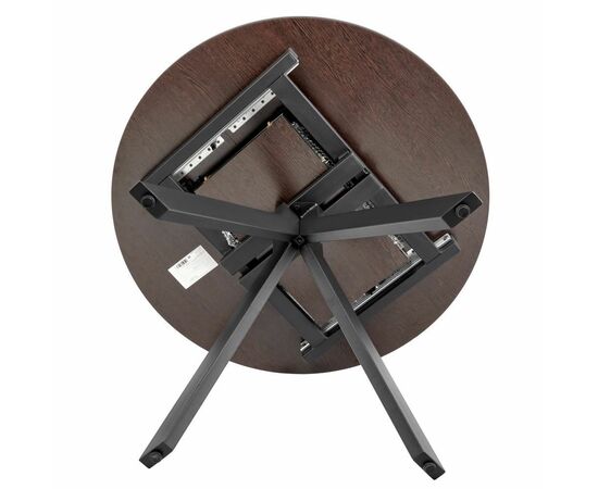 Стол Rudolf круглый раскладной 100-130x100x75см, Бетон слюда, чёрный, изображение 12 | Интернет магазин мебели и декора LifeDekor