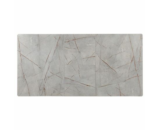 Стол Dublin раскладной 120-160х80х75 серый мрамор с чёрными ножками, изображение 12 | Интернет магазин мебели и декора LifeDekor