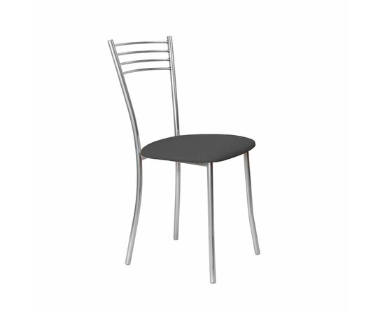 Стул для кухни SHADO Хлоя №5 Хром 3022, Цвет обивки: серый, Цвет каркаса: хром | Интернет магазин мебели и декора LifeDekor