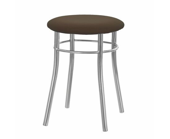 Кухонный табурет Shado Хокер №5 хром 3029, Цвет обивки: коричневый, Цвет каркаса: хром | Интернет магазин мебели и декора LifeDekor